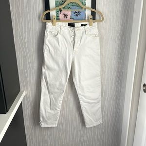 Off White Cropped Jeans by Sanctuary